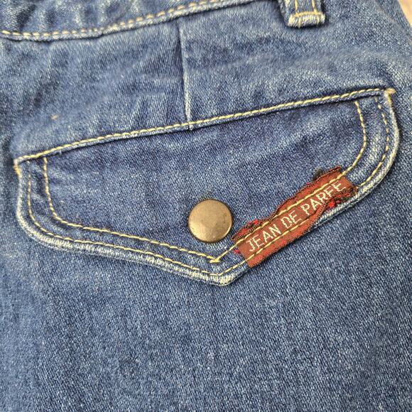 Vintage Jean de Paree Women's Jeans Pleated size 11/12 High Waist Straight Leg - Picture 10 of 14